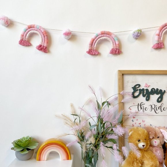 Rainbow Garland, Rainbow Garland Nursery, Rainbow Garland Baby Room Garland - Picture 3 of 8